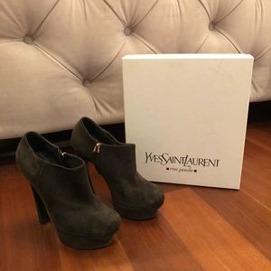 YSL authentic palais suede boots sz 37